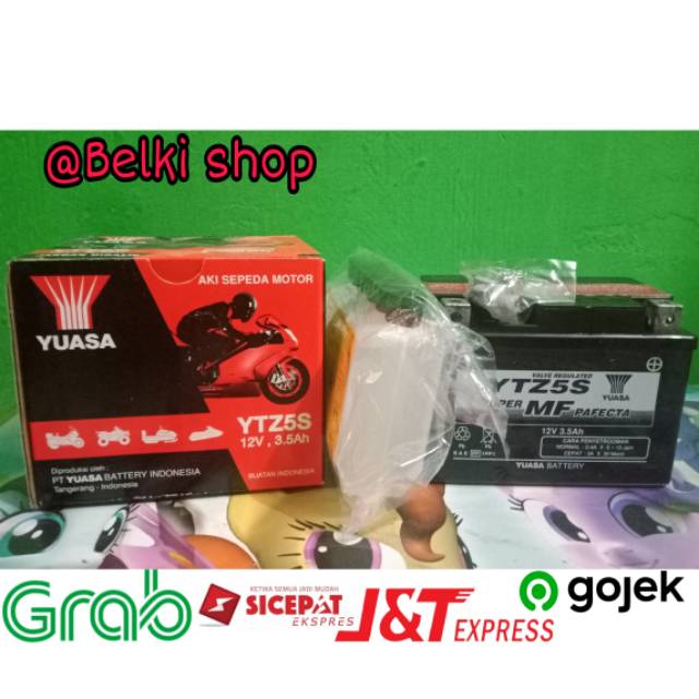 Aki Motor Honda Beat,Scoopy YUASA YTZ5S Aki Kering