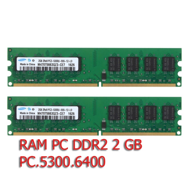 Ram pc ddr2 2 gb pc 5300.6400 Merk rendom