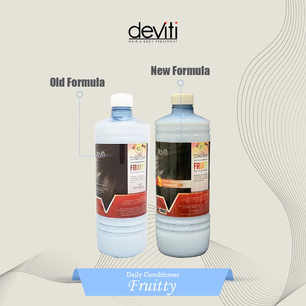 Deviti Hair Conditioner Fruitty Melembutkan Rambut - Kemasan Botol 1L