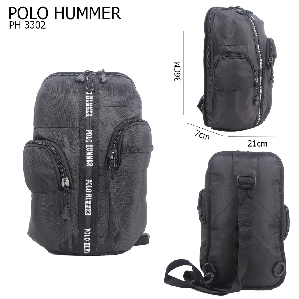 TAS SELEMPANG ARMY TACTICAL/ TAS SELEMPANG POLO HUMMER - Hitam