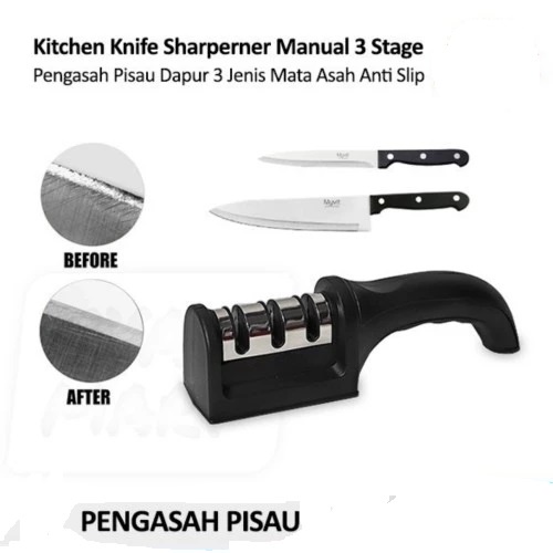 Pengasah Pisau 3 Garis Penajam Pisau Praktis / Asahan Knife