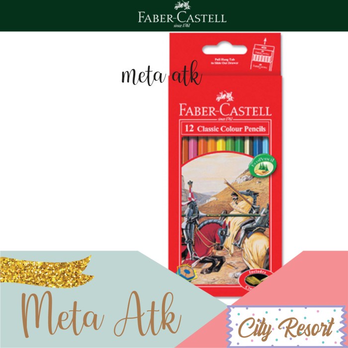 

Cantik Pensil Warna Classic 12 Warna Long Faber Castell Murah