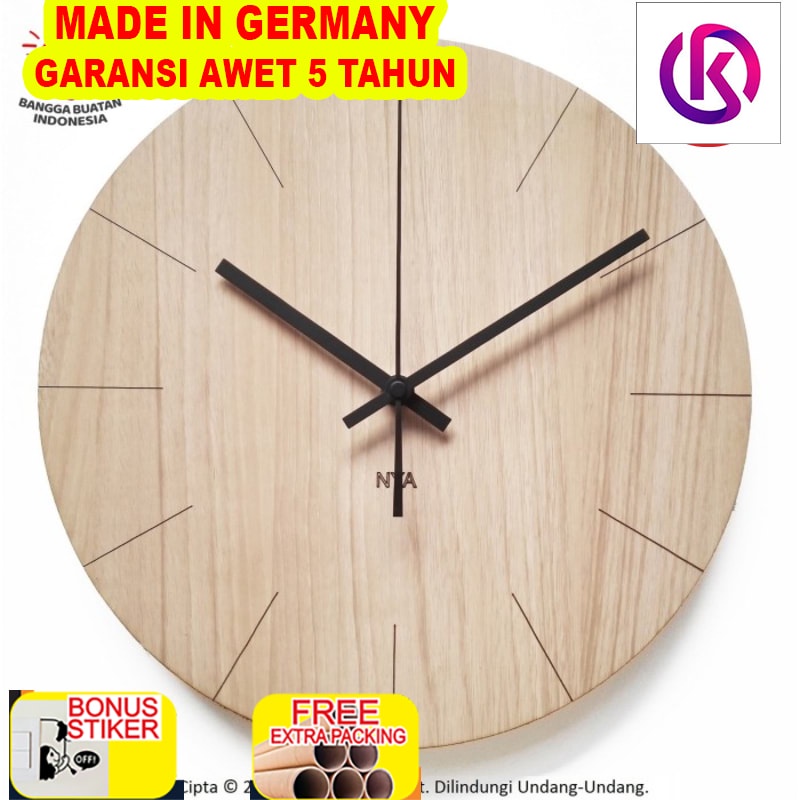 

Promo Jam Dinding Unik Artistik - BlackMapleStripe Wall Clock