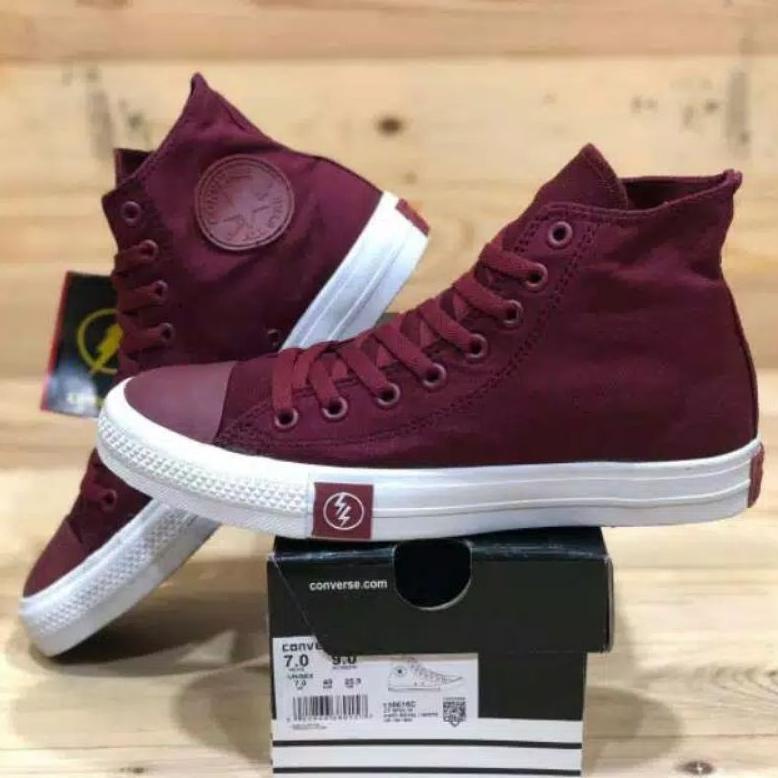 Kirim Langsung➲ Sepatu Converse Tinggi Hitam Abu Chuck Taylor All Star 96 ✶