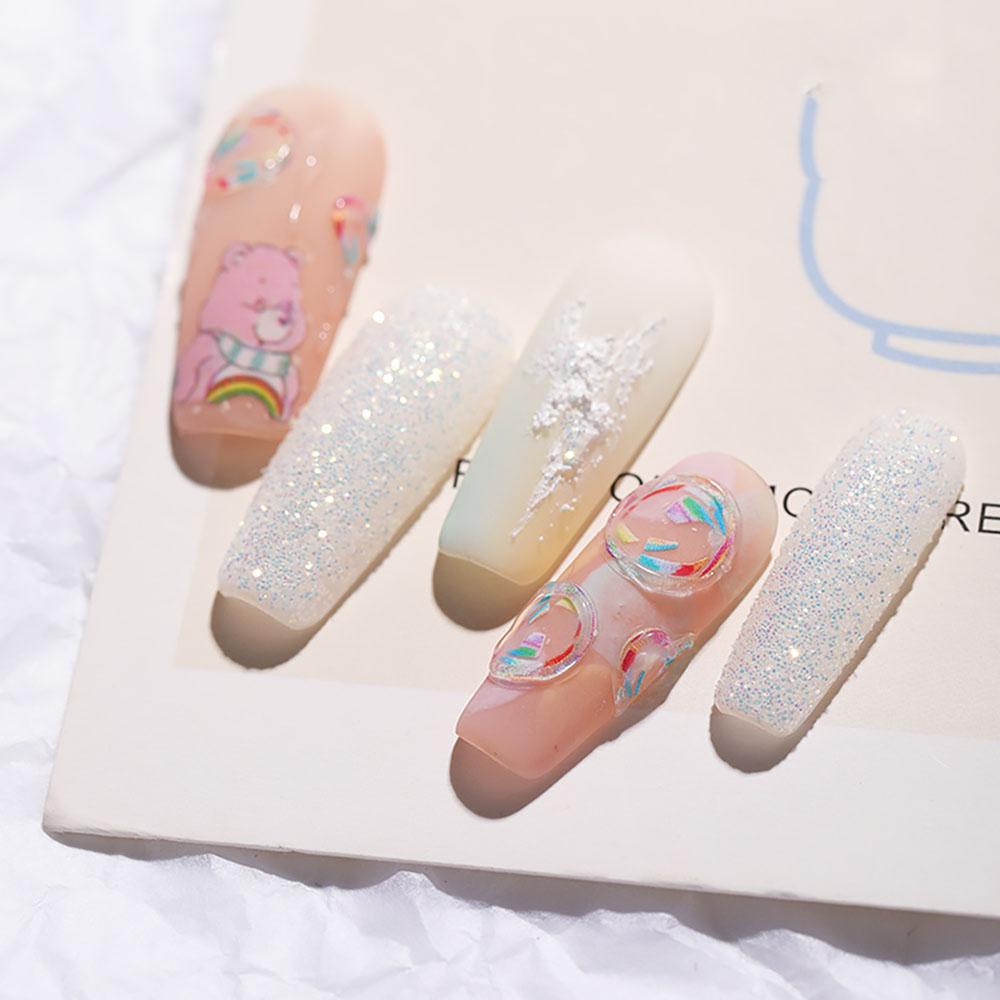 Mxbeauty 5D Timbul Stiker Kuku Pesona Transparan Bubble Perekat Bubble Nail Art Sticker