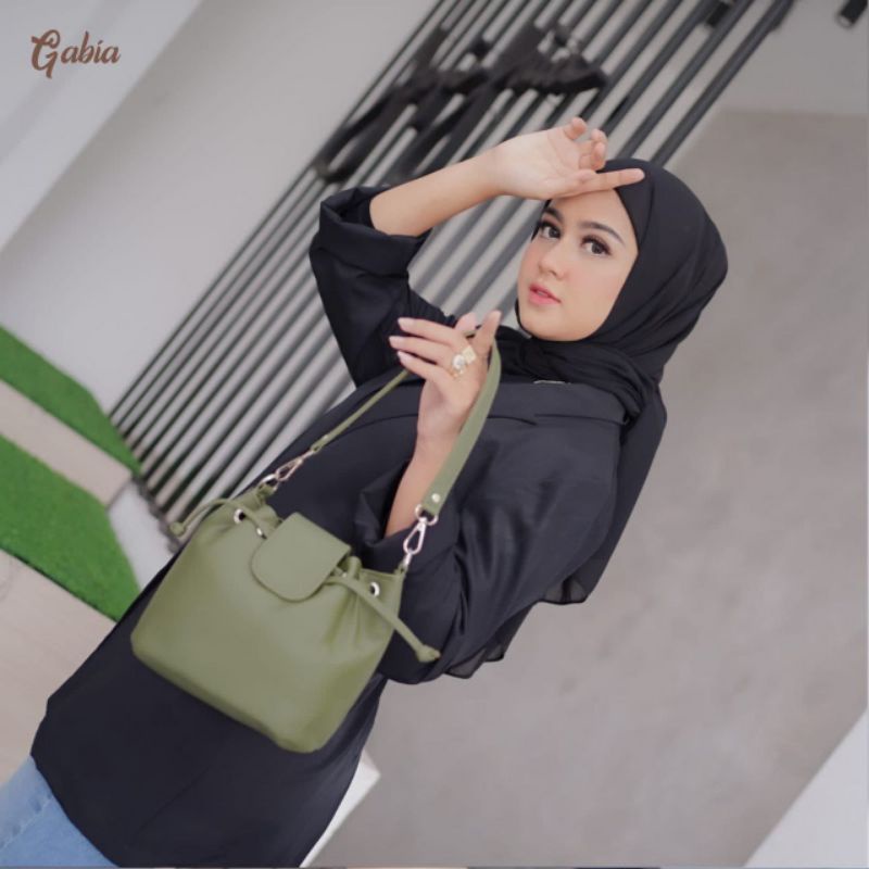 ORIGINAL Han Bag Tas Tangan Bahu Selempang Wanita Clara Serut by Gabia