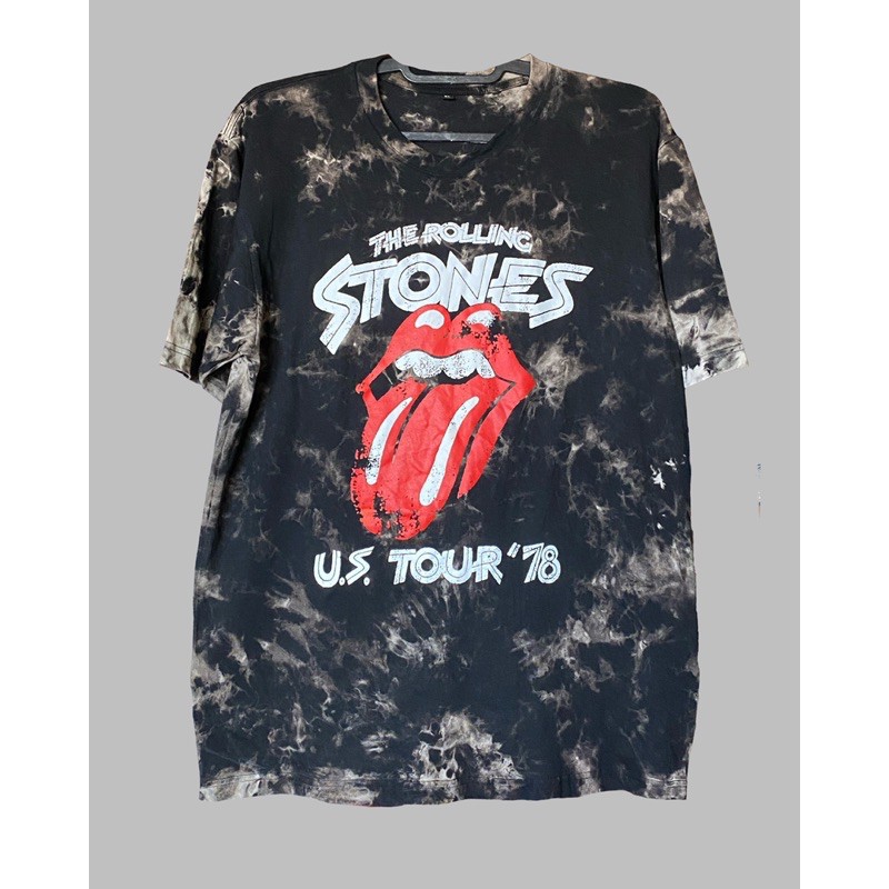 baju tie dye - the rolling stones