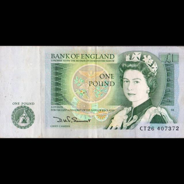 Uang Kuno Luar Atau Asing 1 Pound Inggris Tahun 1971-1982