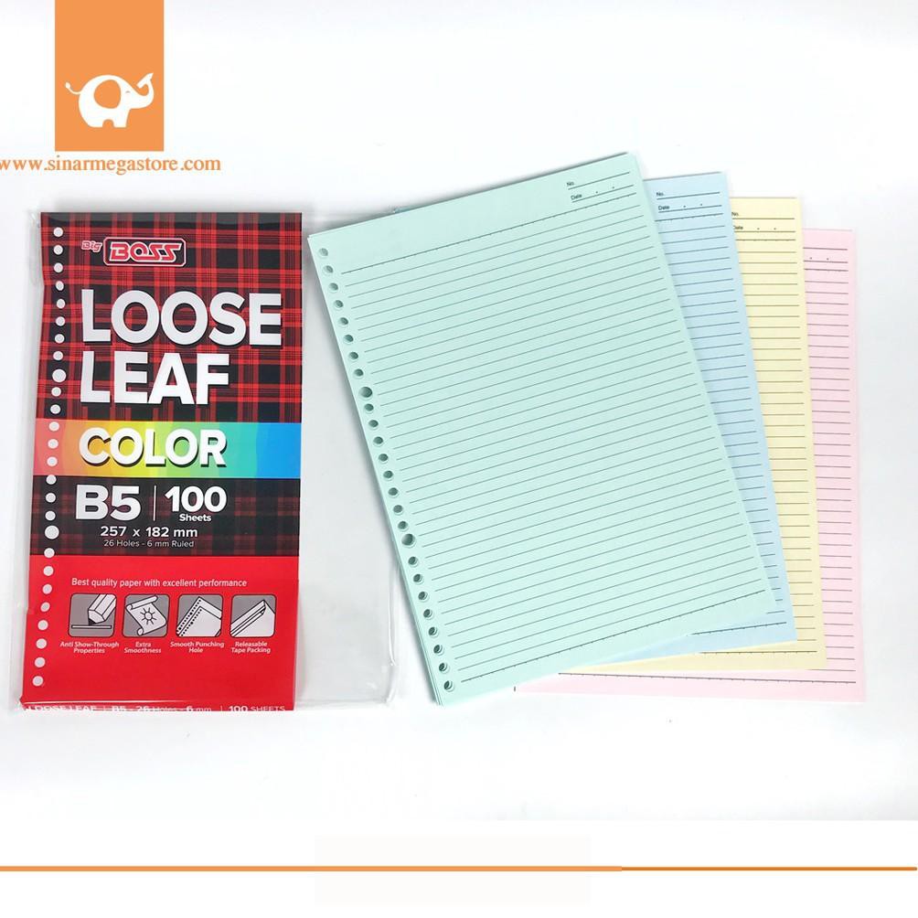 

Big Boss Refill Isi Loose Leaf / Isi Binder B5 Rainbow 100lbr