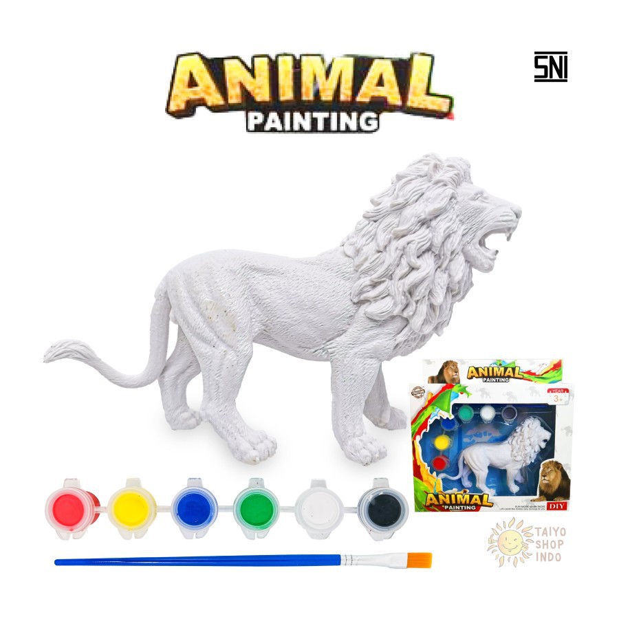 Mainan Anak Dinosaurus Dino Animal Painting DIY Edukasi Kreatif Warna