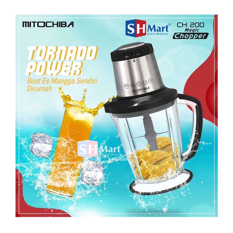 MITOCHIBA FOOD CHOPPER CH-200 / CH200 / CH 200 PENGGILING DAGING / BLENDER / PENGHANCUR ES / BLENDER SERBAGUNA