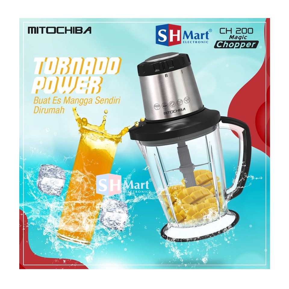 MITOCHIBA FOOD CHOPPER CH-200 / CH200 / CH 200 PENGGILING DAGING / BLENDER / PENGHANCUR ES / BLENDER SERBAGUNA