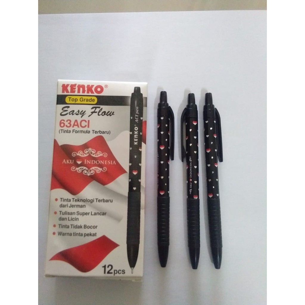

KENKO PEN FLOW 63 ACI Tinta hitam - pena tinta hitam - bolpoin