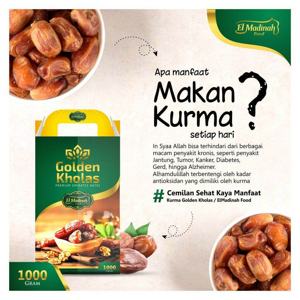 KURMA GOLDEN KHOLAS EL MADINAH 1KG