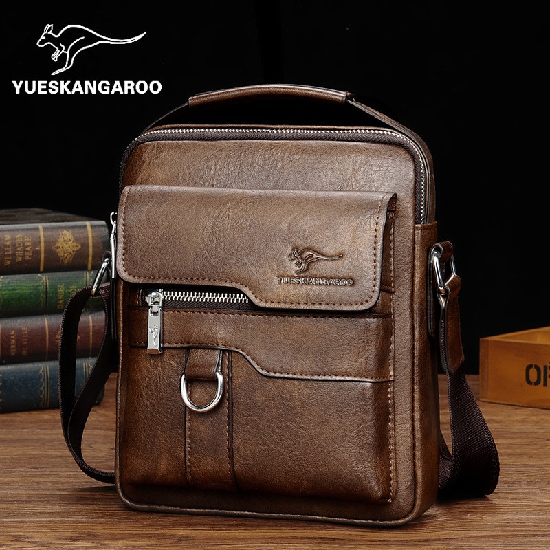 [ORIGINAL] Yueskangaroo Tas Selempang Kulit Import Pria Casual Business Style Men's Messenger Bag