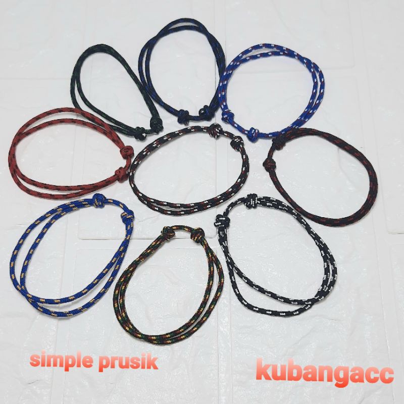 Gelang Prusik Simple,Gelang Keren, Gelang Simple.Simple Prusik,Gelang Cowok/Cewek,Gelang Hits
