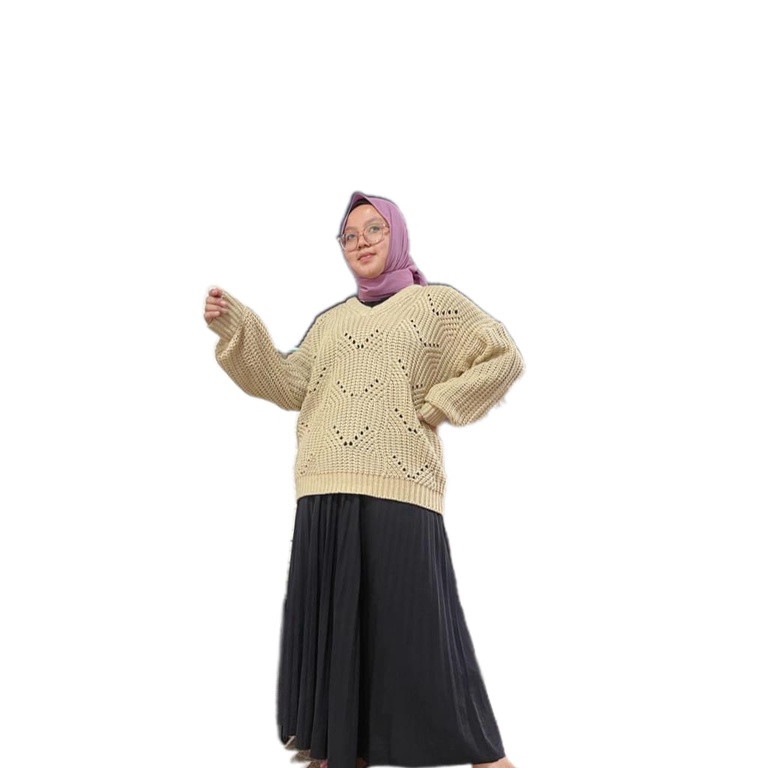 Sweater Rajut ZENIE OVERSIZE | Type 3 Get | Rajut TEBAL Premium | Sweater Rajut