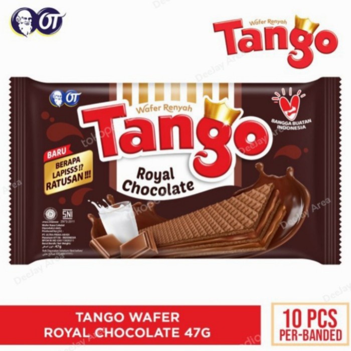 

Wafer Tango Royal Chocolate 47gr Isi 10 Pcs