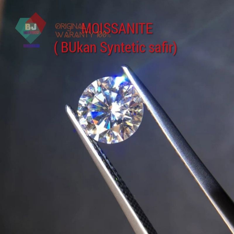 ( ORI) Batu Permata Moissanite Reguler Color 5 mm - 9mm Original Real Picture