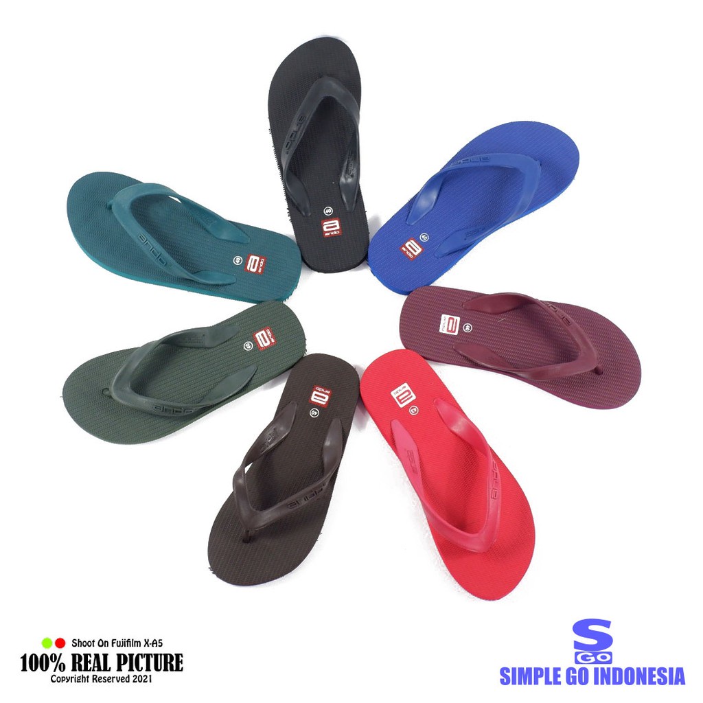 Sendal pria jepit karet original sandal cowok laki-laki dewasa japit model flat flip flop distro anti air branded Ando hawai basic murah promo cod keren 38 42