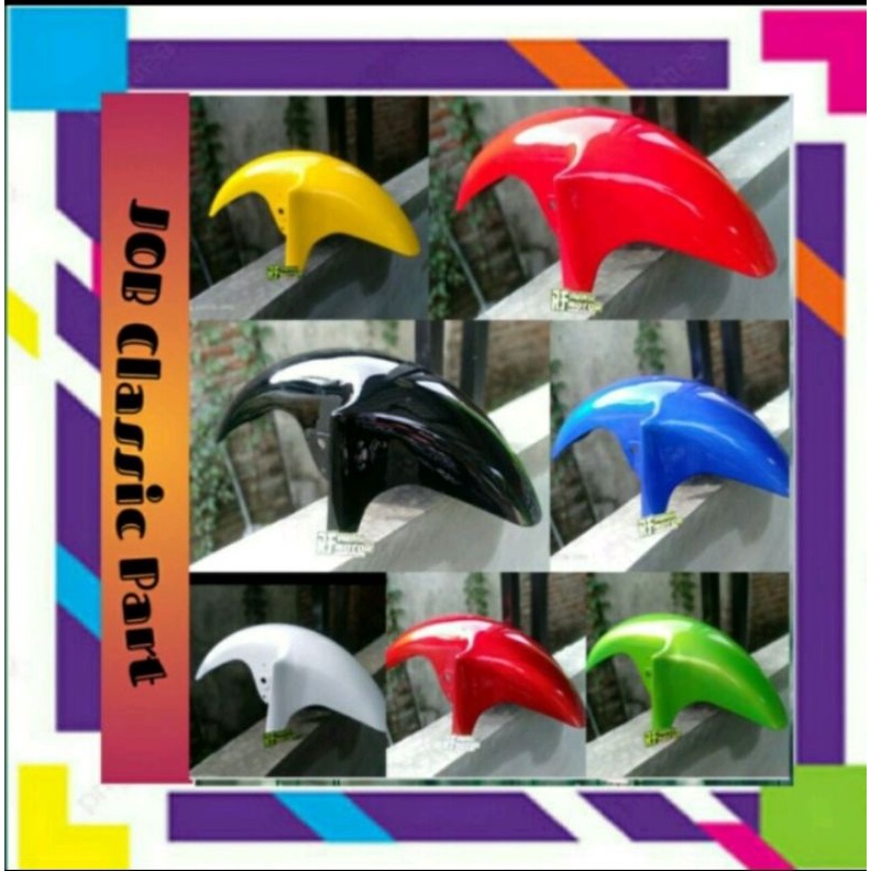 Slebor selebor spakbor depan ninja RR warna hitam merah Biru kuning Hijau putih