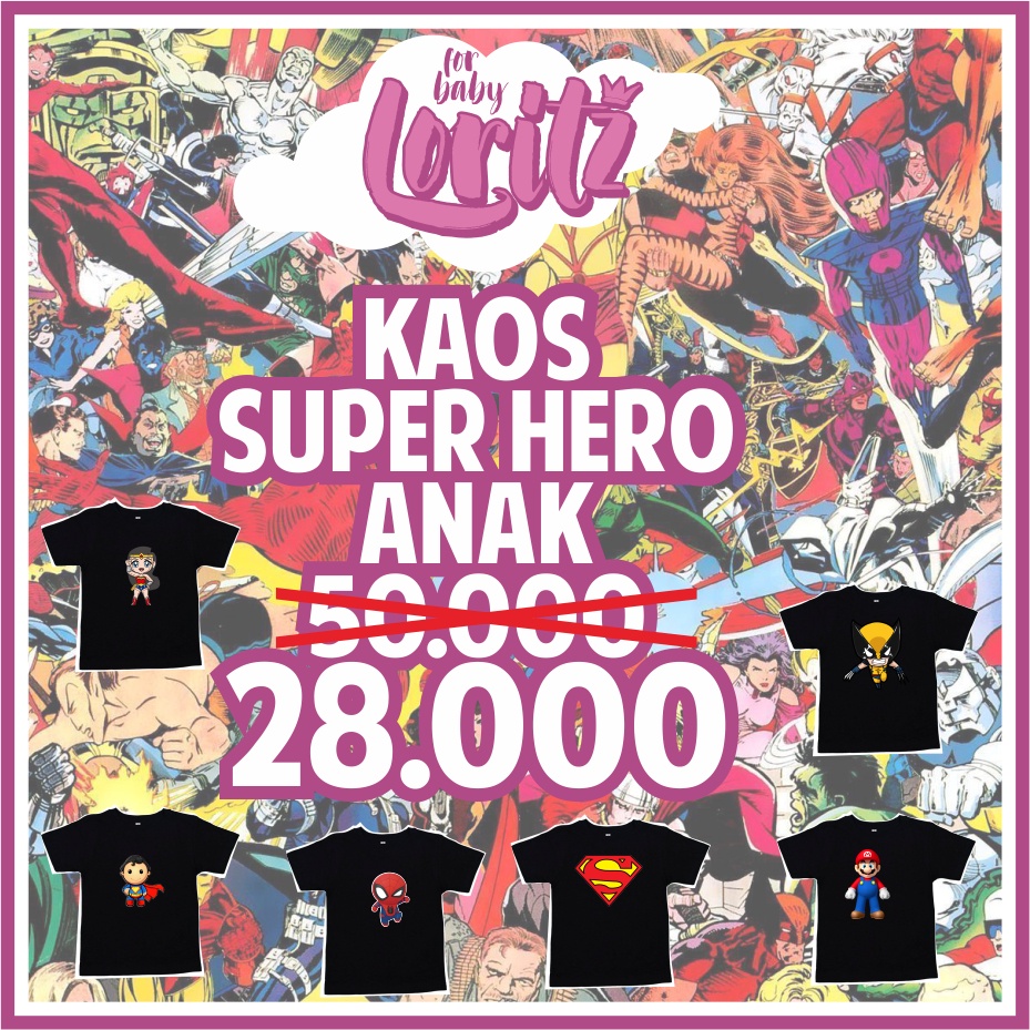 KAOS ANAK SUPERHERO