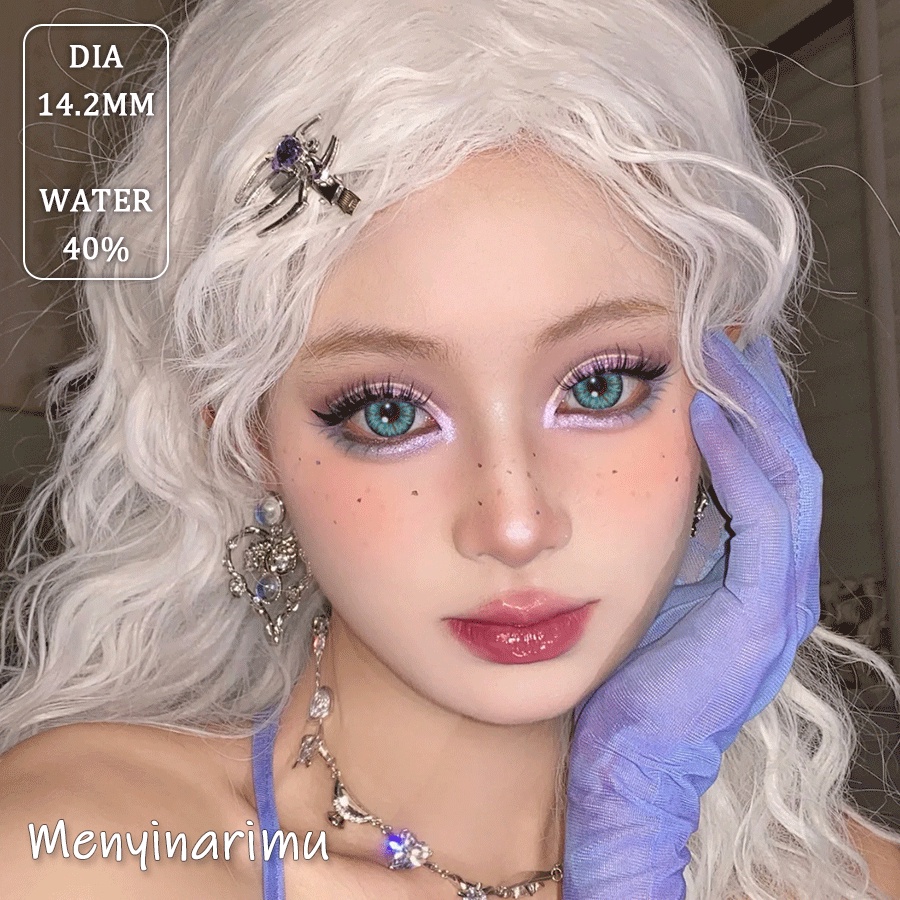 （COD）Softlens BLUE 1pasang Cosplay lensa kontak warna diameter 14.5MM gadis kartun halloween softlens kawaii mata yang besar mata lucu kartun softlens 2022 new matasoftlens mata