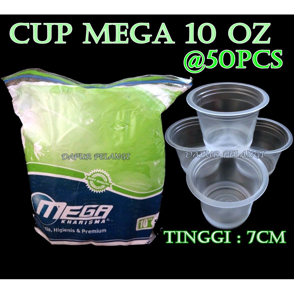 Gelas Kopi/Gelas Plastik/Cup Mega 10 oz