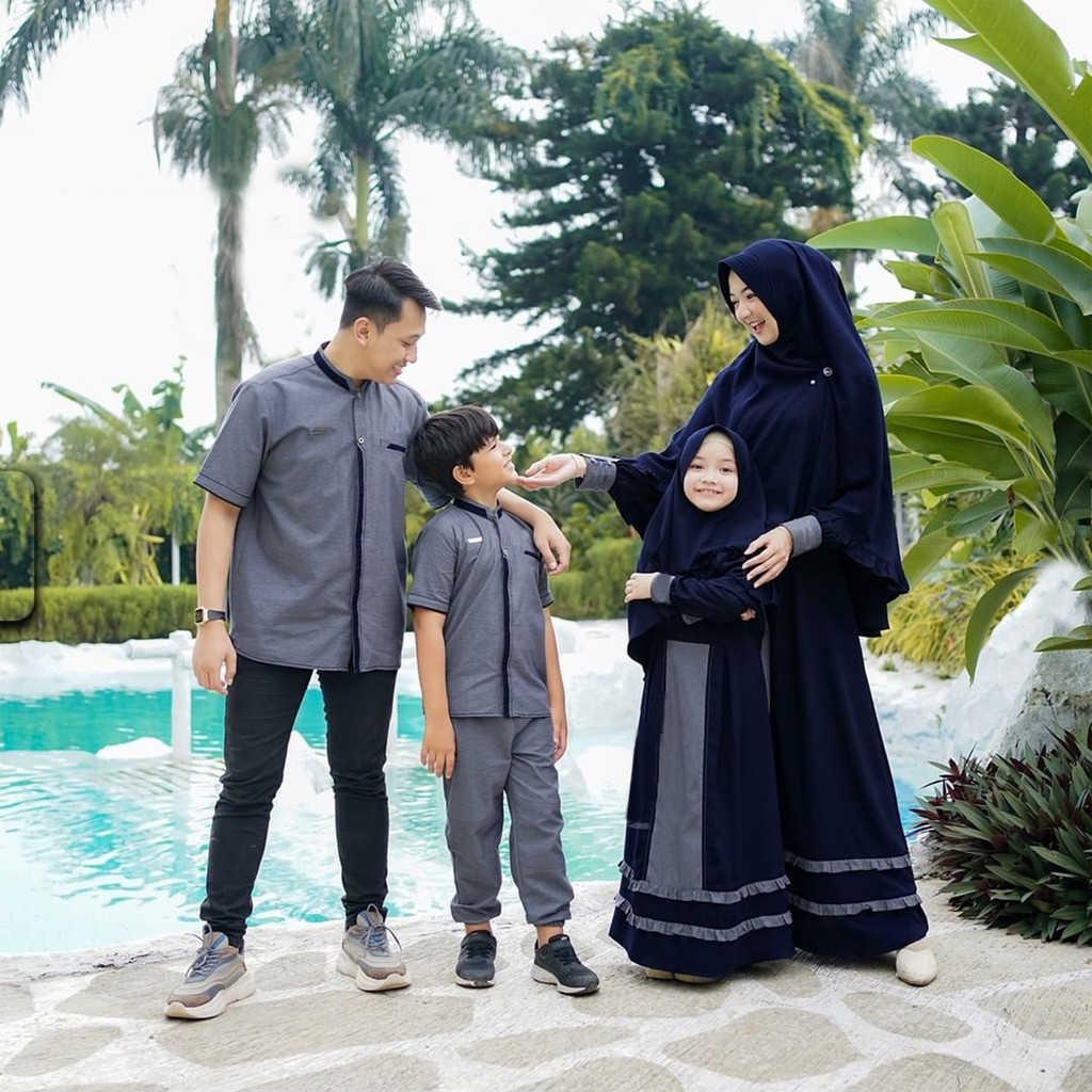[BM] Muslim Wanita Couple Pria Dan Anak Pesta Kondangan kekinian Kapelan Nikahan Cowok cewek Baju Pesta 2022 Baju Couple Kekinian Baju Cople Ramadhan