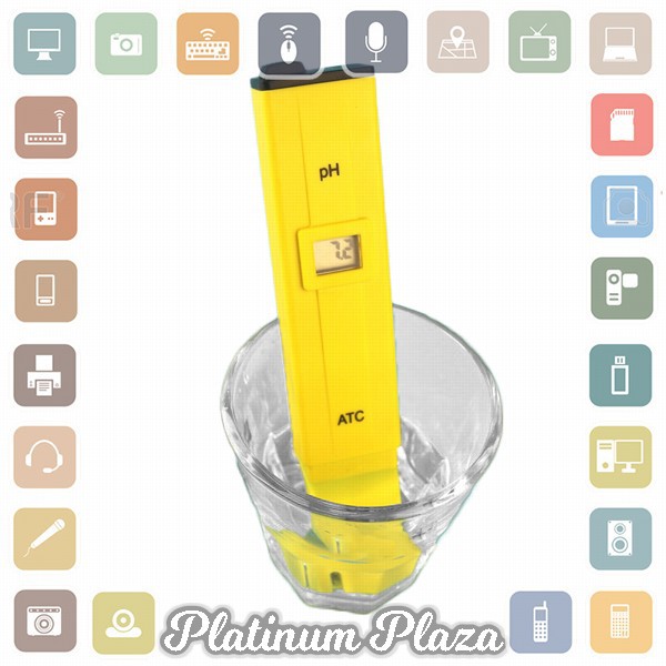 Alat Ukur Uji PH Meter Tester Pen Air Minum/Akuarium - PH-2016 - Yellow`JFFPFB-