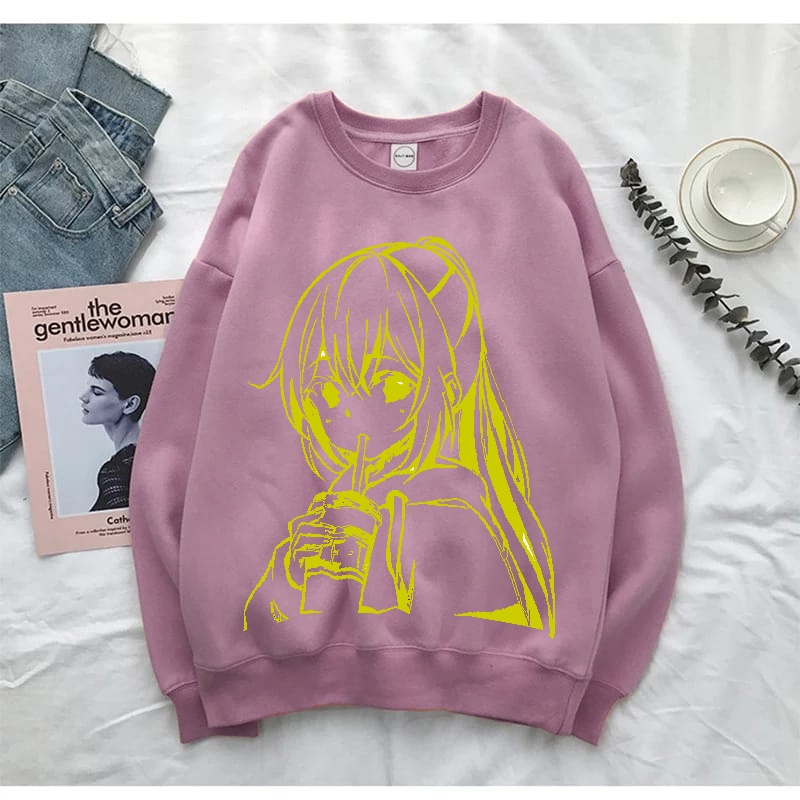 Sweater wanita Anime Boba Crewneck M-XXL