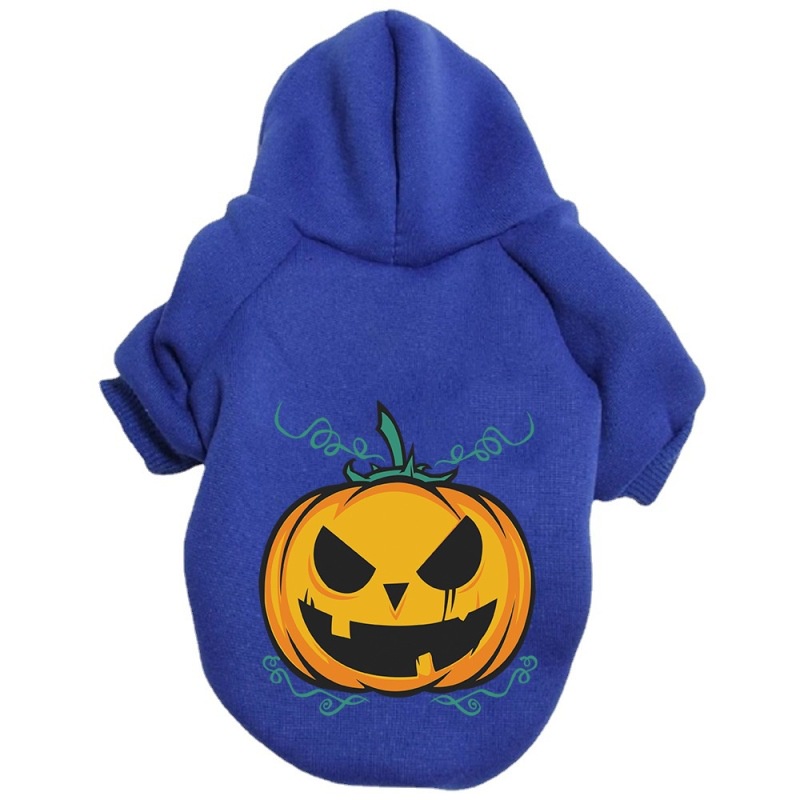 Pakaian Anjing Peliharaan Halloween Labu Anjing Hoodie Pakaian Anjing Mode Peliharaan Musim Gugur Musim Dingin Hangat Anjing Kucing Sweater XS-8XL