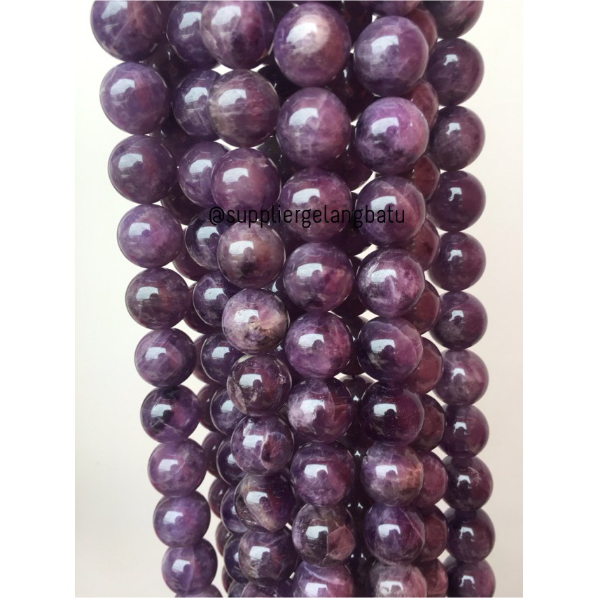 bahan batu kecubung susu 16mm amethyst kalimantan martapura original aksesoris fashion pria wanita