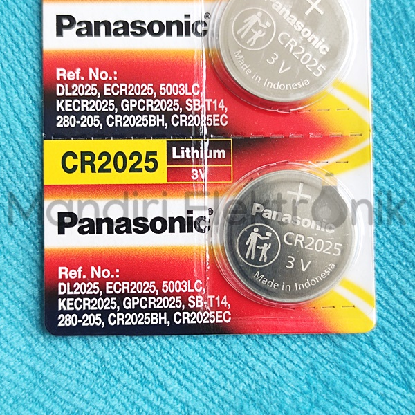 Baterai Panasonic CR2025 Original - Baterai Kancing CR 2025 3V Panasonic Original - Baterai Jam Tangan CR2025 Panasonic