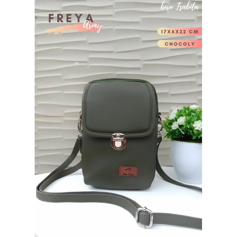 TAS FREYA SLINGBAG CHOCOLY HP BY BRAND BIRU TSABITA ORIGINAL