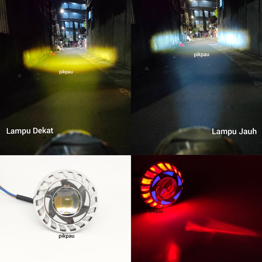 COD Lampu Projie mini Laser 2.5 inch LED high low AE DE Red Blue Red 12 volt 20 watt