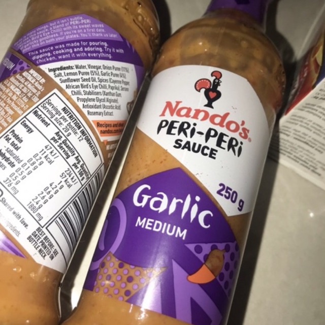 

Nandos Peri Peri Sauce Garlic Medium 250G