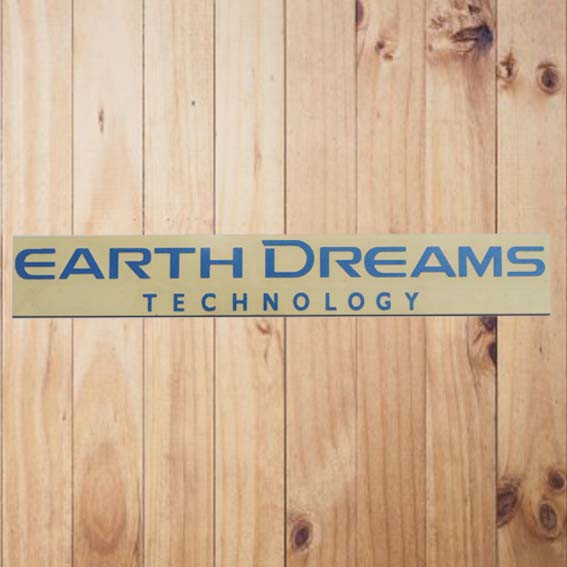 STIKER HONDA EARTH DREAMS TECHNOLOGY BLUE TEXT ONLY