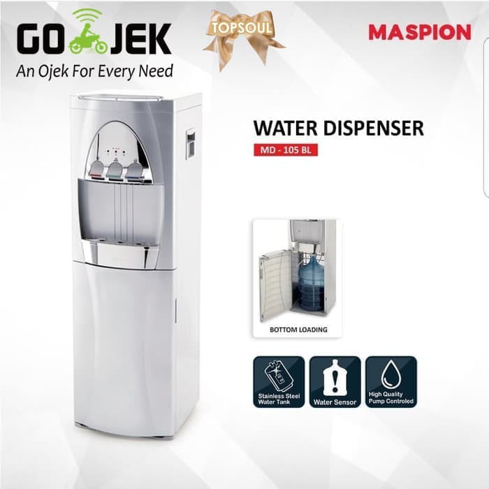 Water Dispenser MD-105 BL Maspion / Dispenser Air Minuman Galon Bawah