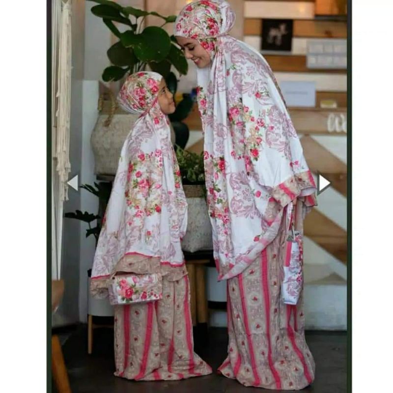 PROMOO!!!-MUKENA COUPLE IBU DAN ANAK DAHLIA-MUKENA COUPLE IBU DAN ANAK NADIRA-MUKENA DAHLIA-MUKENA R