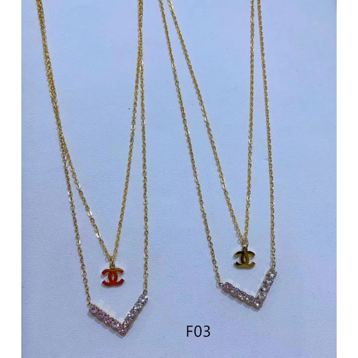 Kalung Titanium Permata Perhiasan Fashion F03-05