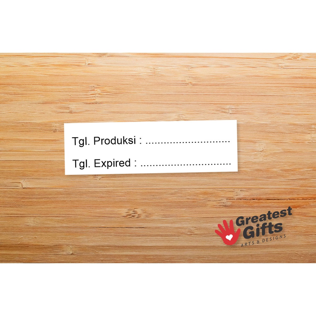 

Stiker TANGGAL PRODUKSI dan EXPIRED blangko label produk vinyl tahan air