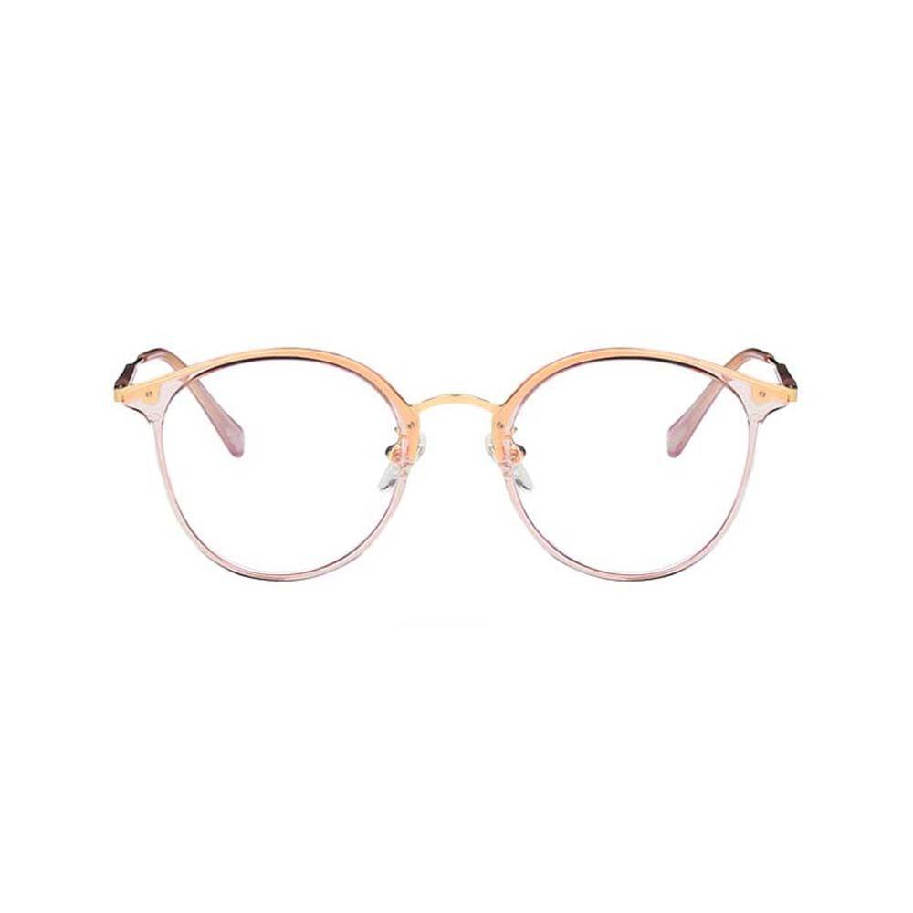 Needway Kacamata Anti Radiasi Hitam Transparan Komputer Eyewear Round Metal Gaya Korea Wanita Eyeglasses