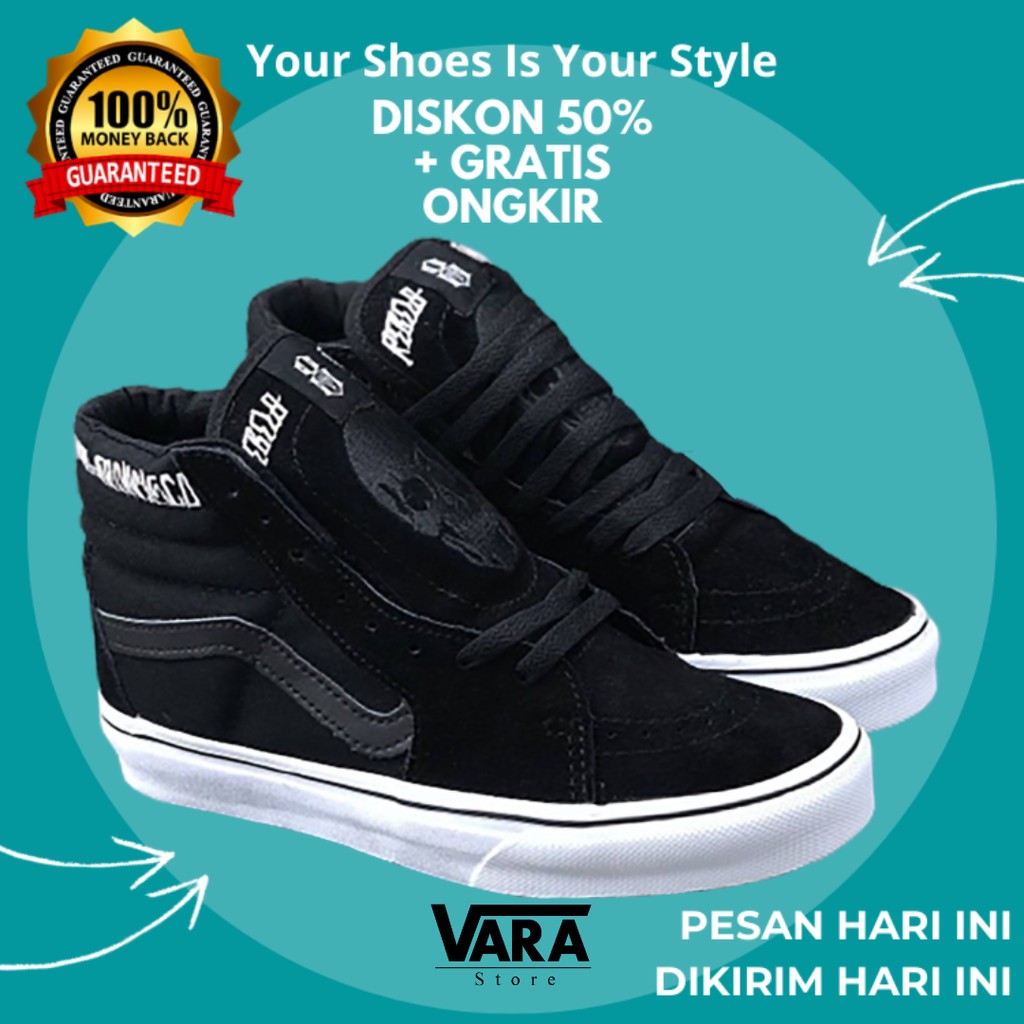 (BISA GRAB) REBEL8 X VANS SK8 HIGH PRO MIKE GIANT SAN FRANCISCO BLACK WAFFLE ICC BNIB / VANS SK8 HI