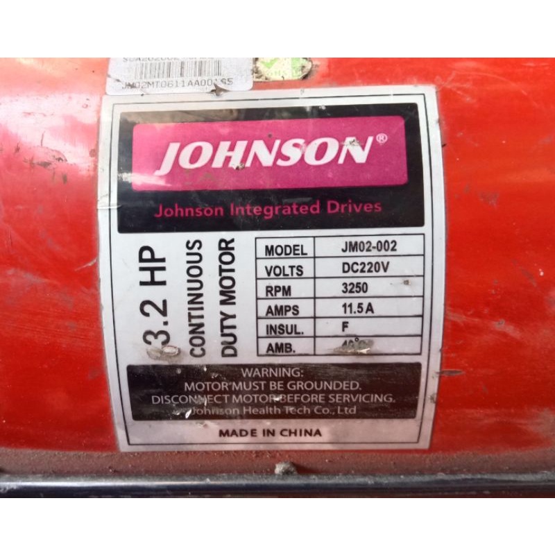 JOHNSON JM02-002 3.2HP DC MOTOR UNTUK TREADMILL MODEL TB800