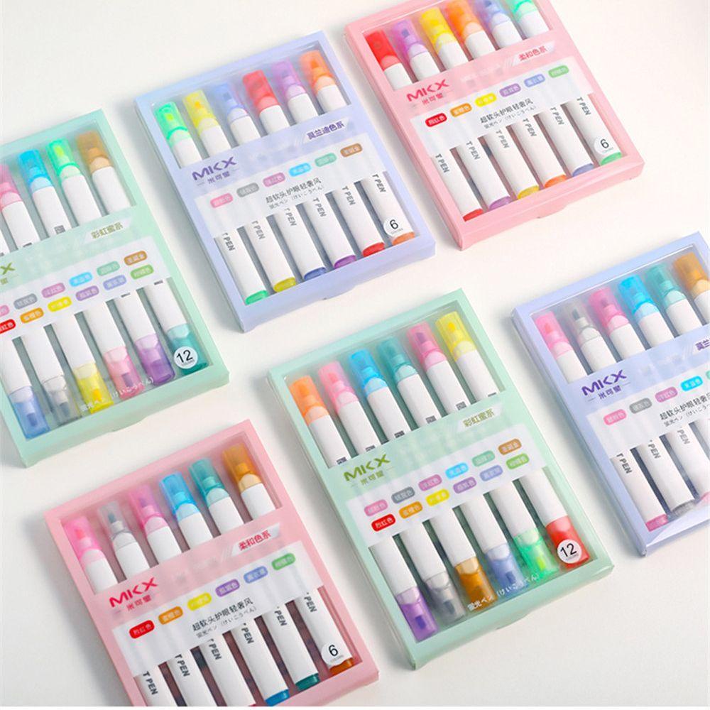 Preva Double-headed Stabilo Perlengkapan Kantor Tanda Kunci Lukisan Garis Grafiti Kepala Miring