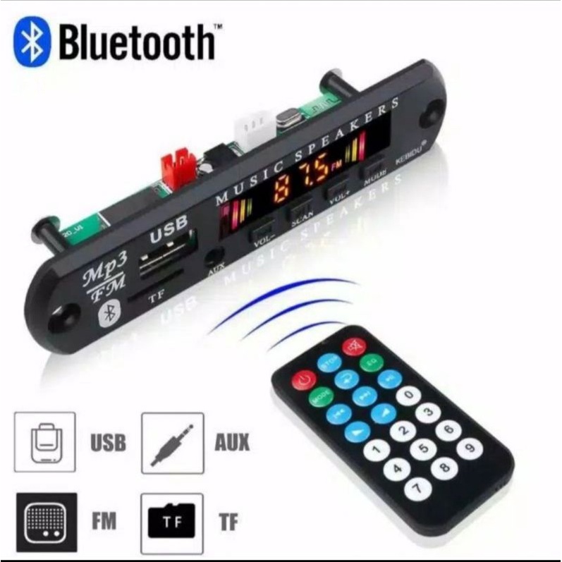 MODUL MP3 + BLUETOOTH MAX PUTIH