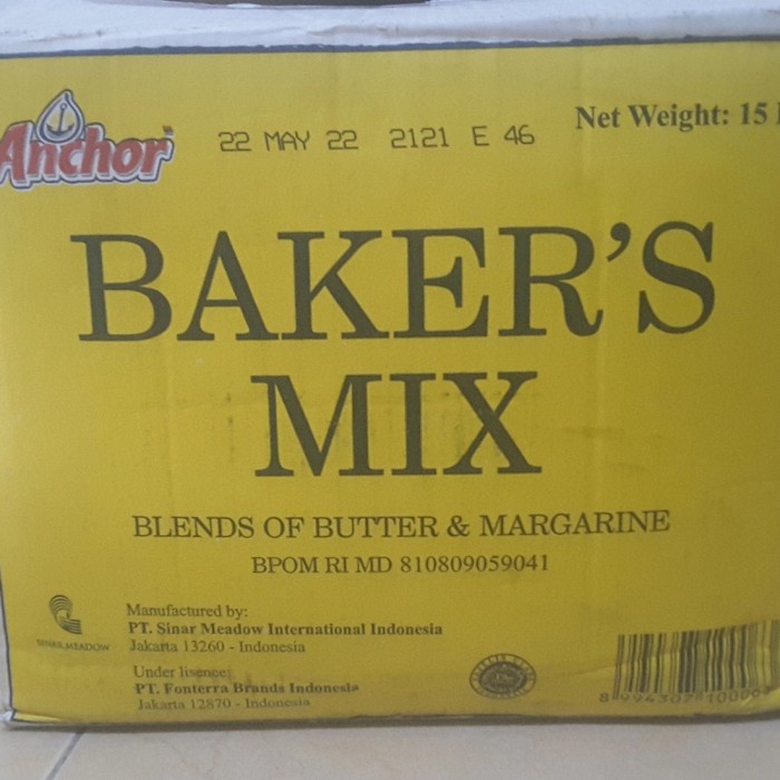 

butter-mentega- anchor baker's mix butter & margarin 500gram -mentega-butter.