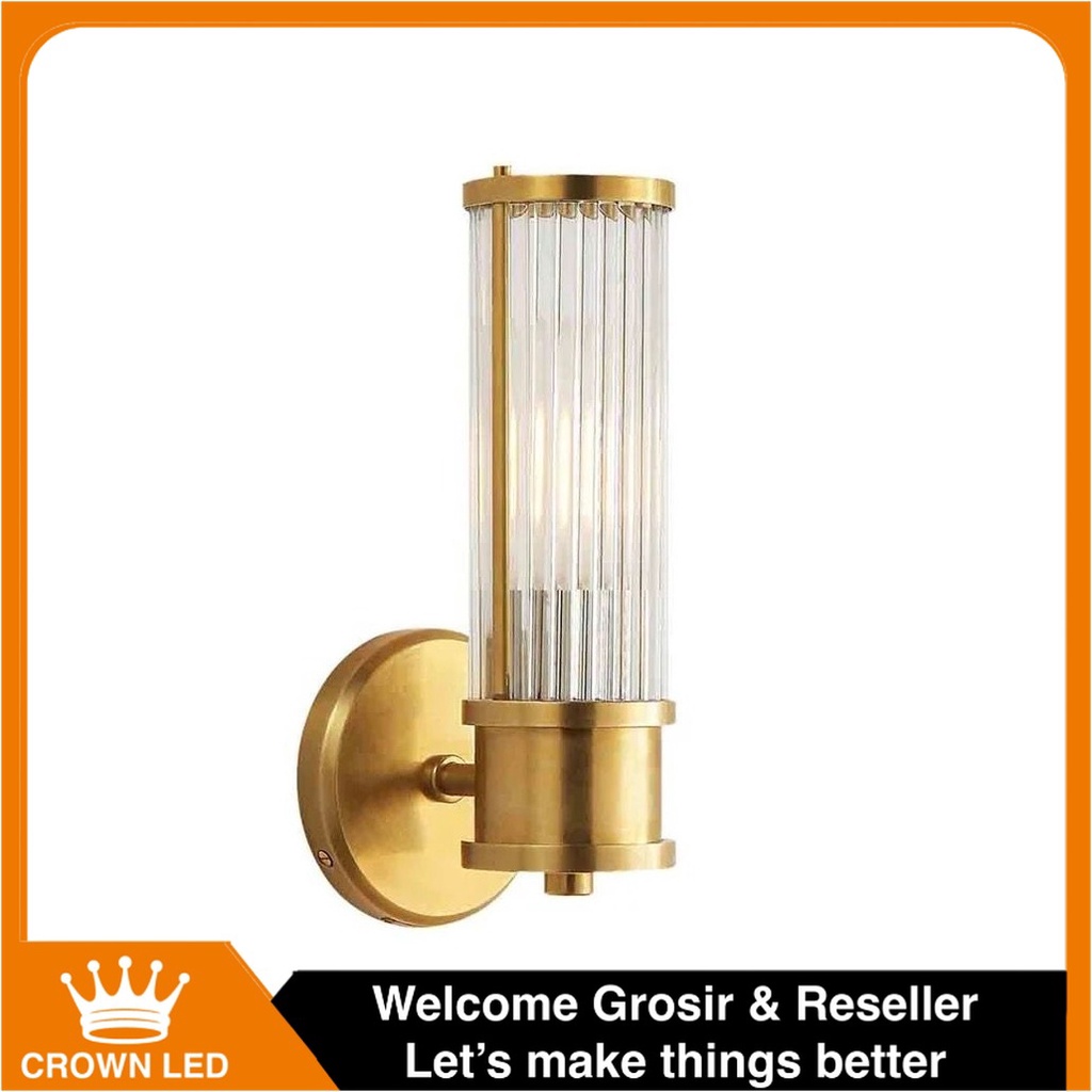 Lampu Dinding Hias Premium Sconce Gold Glass Wall Lamp Minimalis Modern