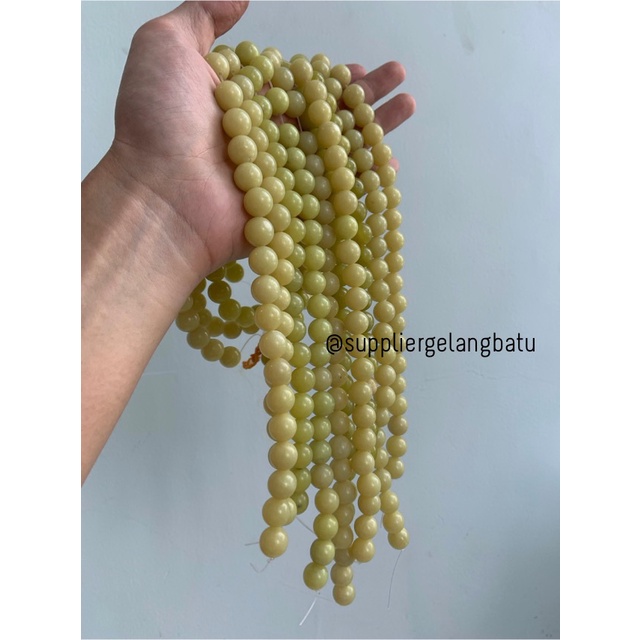 Batu alam YELLOW APUNG DOFF 12mm KUNING kalimantan aksesoris ekslusif